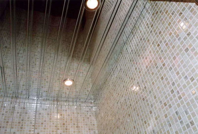 Зеркальные потолки алюминиевые подвесные 7