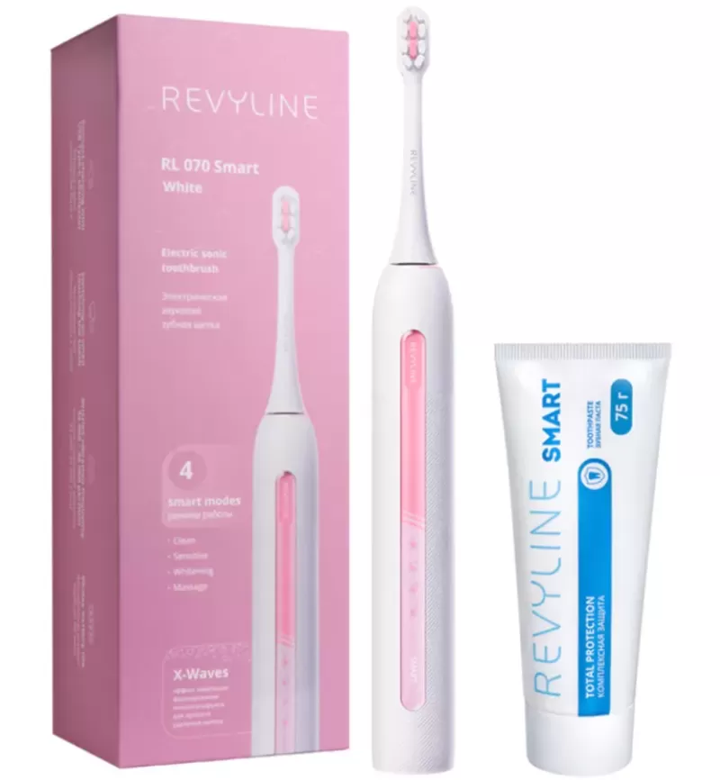 Набор Revyline RL 070 (белый корпус) и зубная паста Revyline Smart